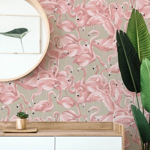 Flamingo Ballerina Peel and Stick Wallpaper, 28 sq. ft.