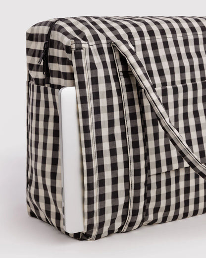 BAGGU Cloud Carry-on Travel Bag - Black and Cream Gingham