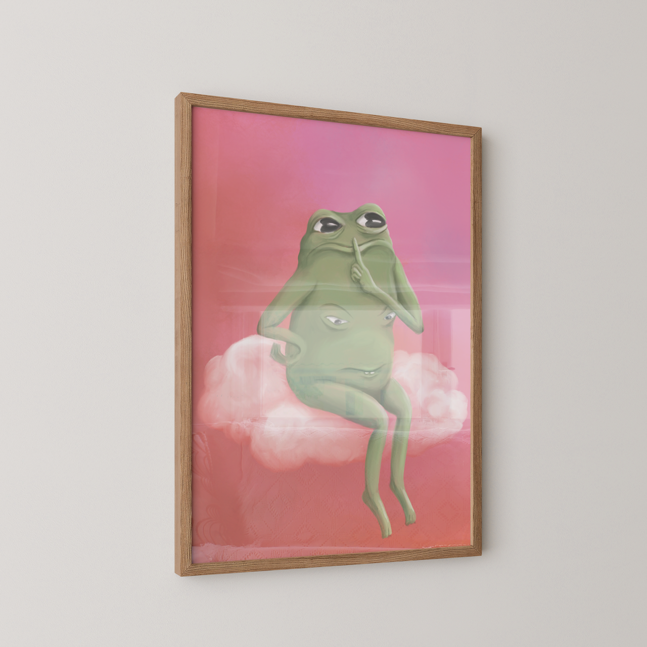 Secretive Frog Print