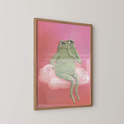 Secretive Frog Print