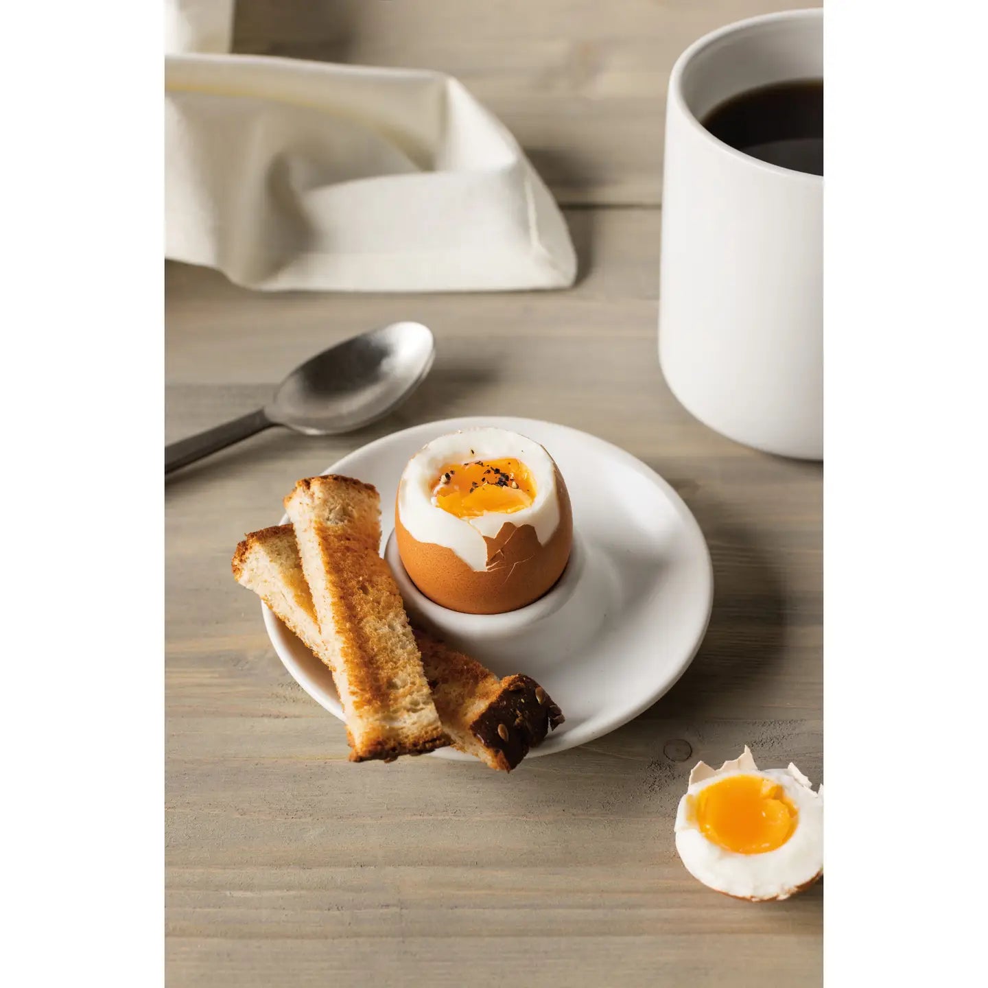 Matte White Egg Cup Set