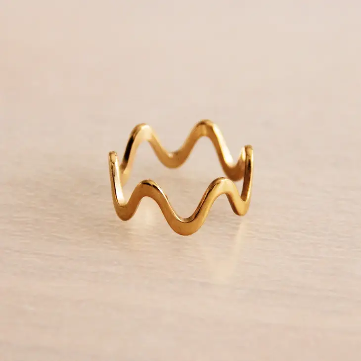 Gold Wave Ring