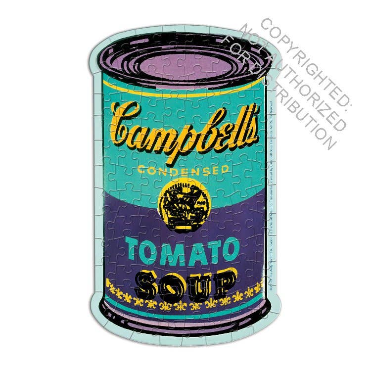 Andy Warhol Soup Cans Set of 3 Shaped Puzzles in Tins