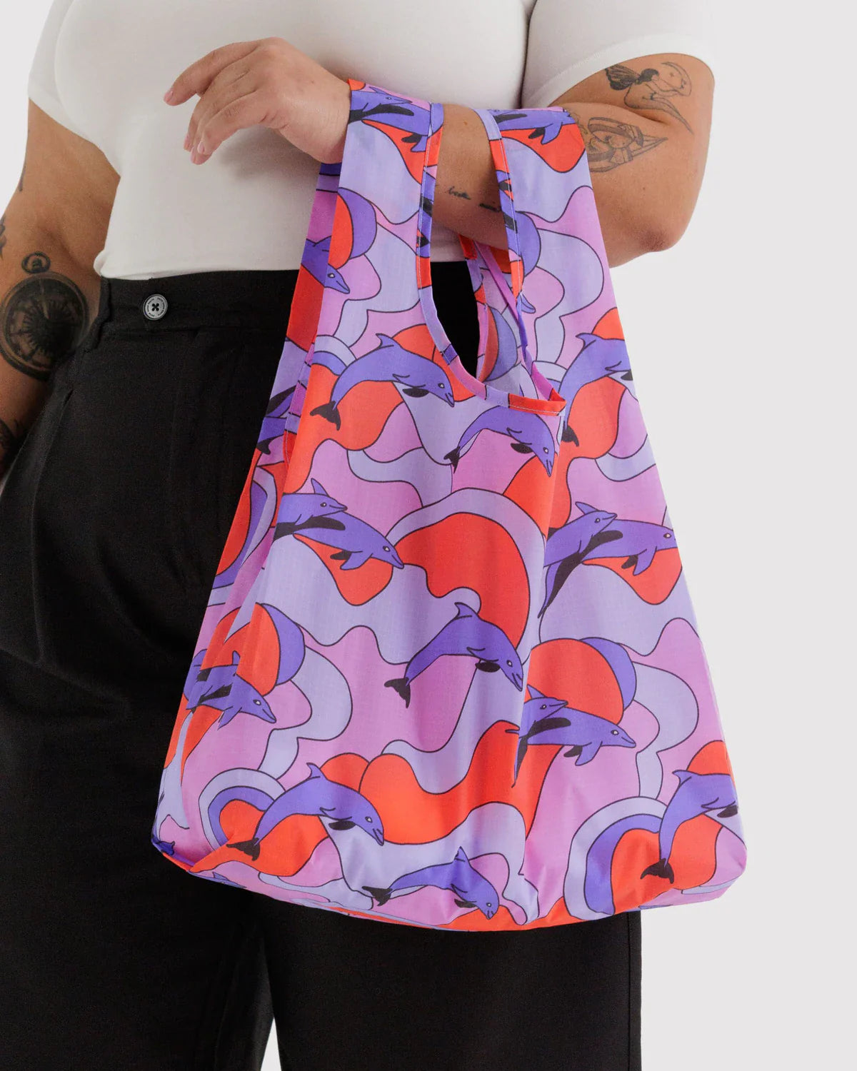 Standard Baggu Reusable Tote Bag - Dolphins