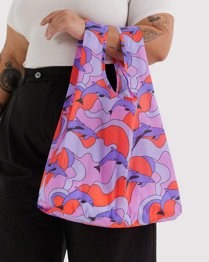 Standard Baggu Reusable Tote Bag - Dolphins