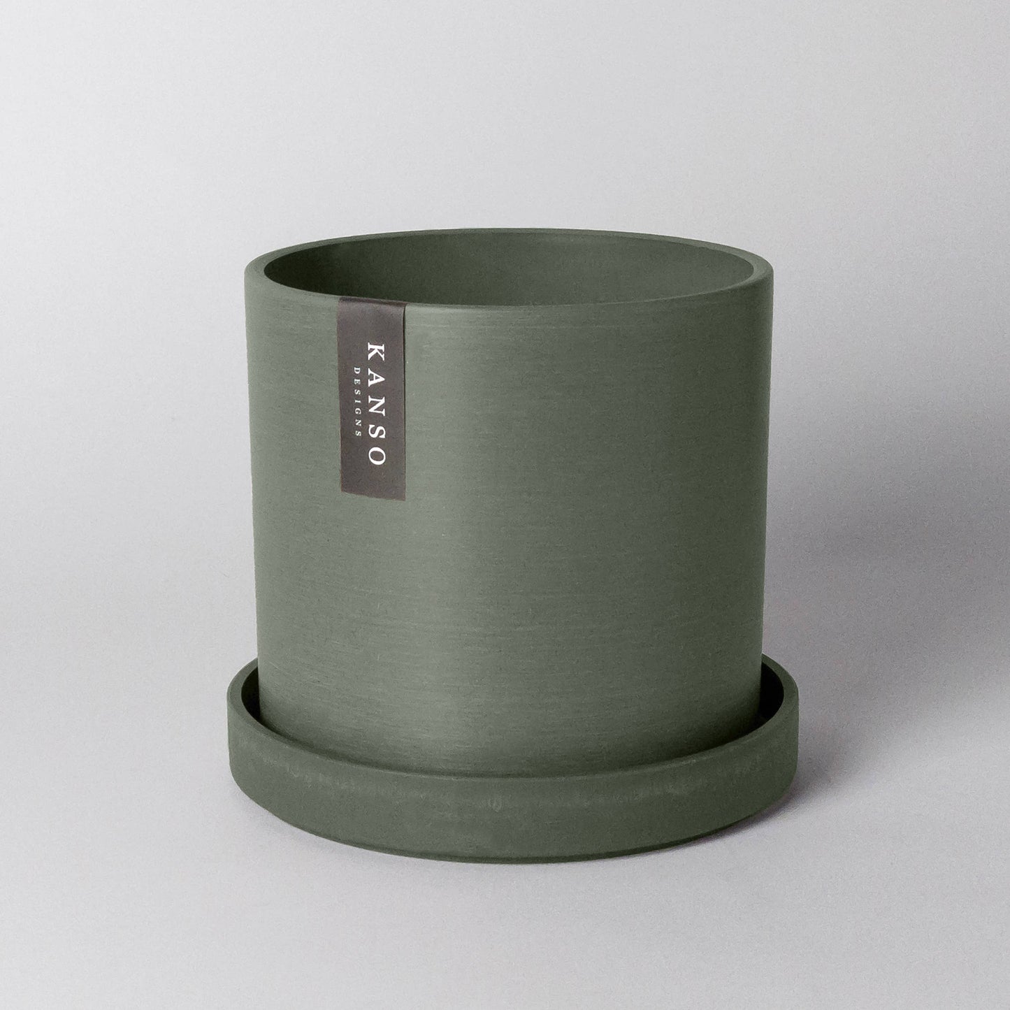 Kanso Designs Planter + Saucer 4” - White Stone