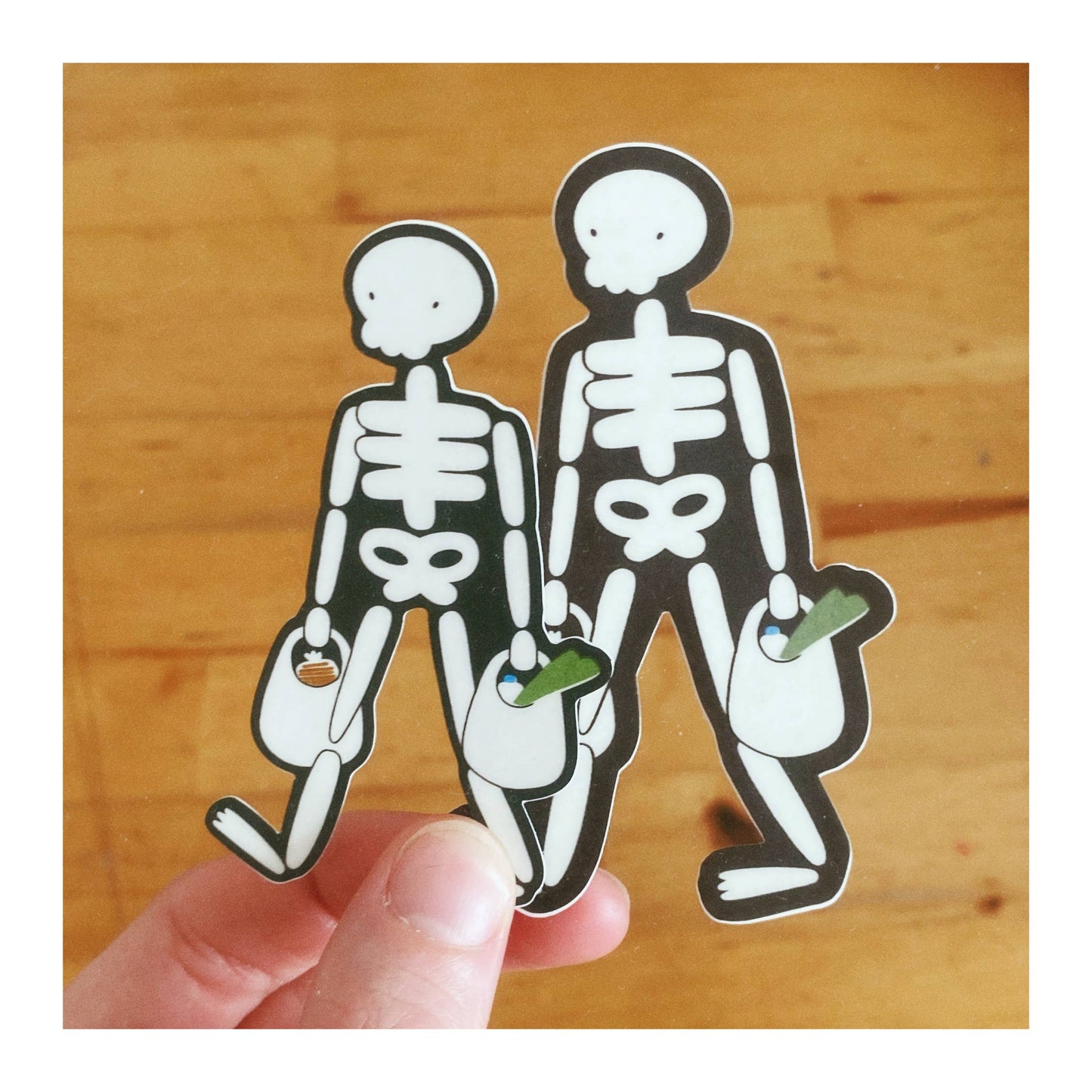 Grocery Skeleton MINI Sticker