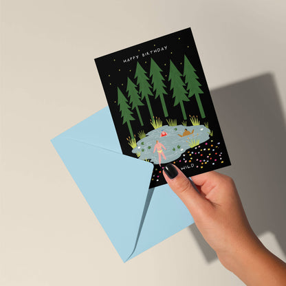 Stay Wild Swimming Birthday Card