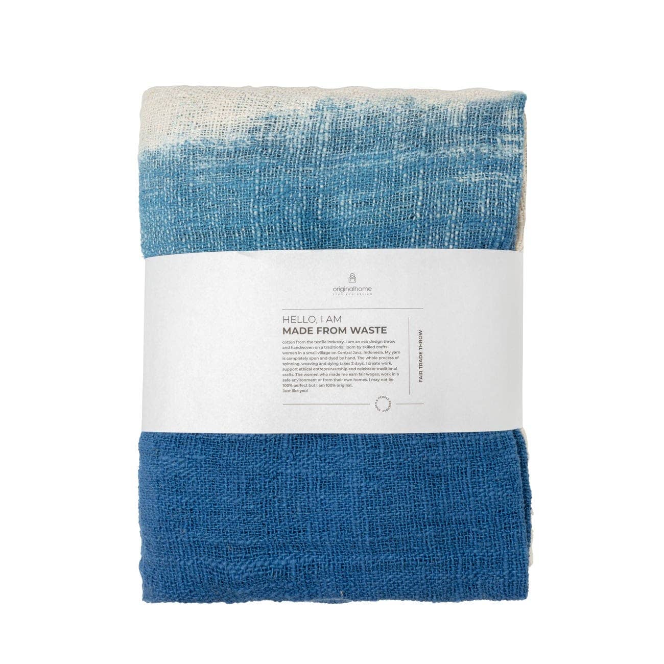 Waste Cotton Throw - Black