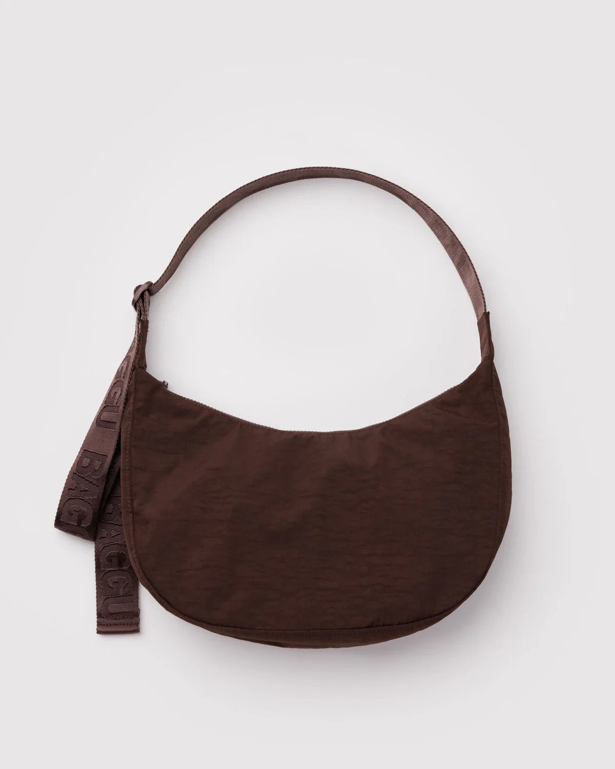 BAGGU Medium Nylon Crescent Bag - Coffee