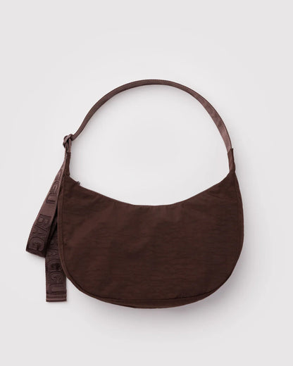 BAGGU Medium Nylon Crescent Bag - Coffee