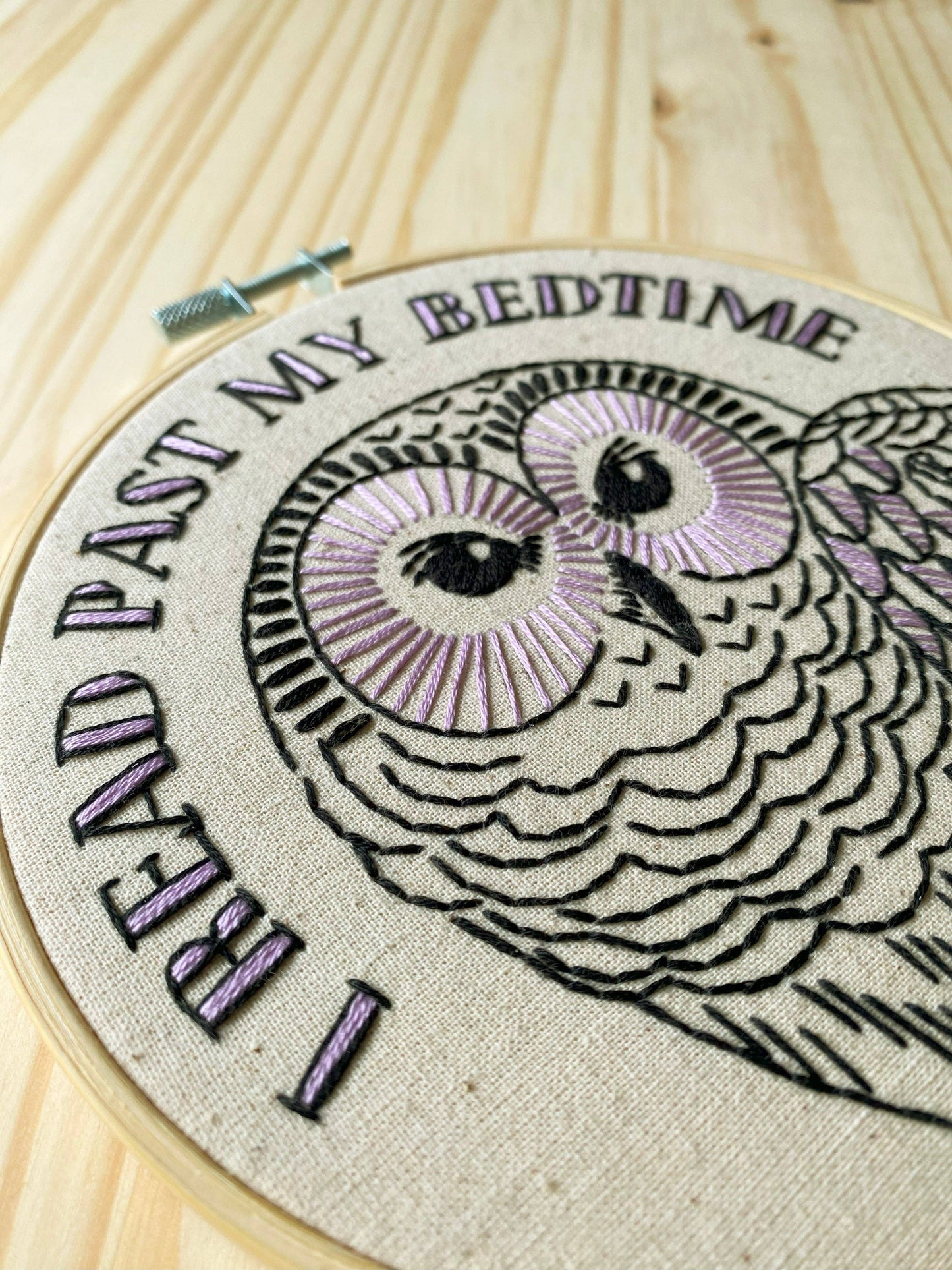 I Read Past My Bedtime Complete Embroidery Kit V.2