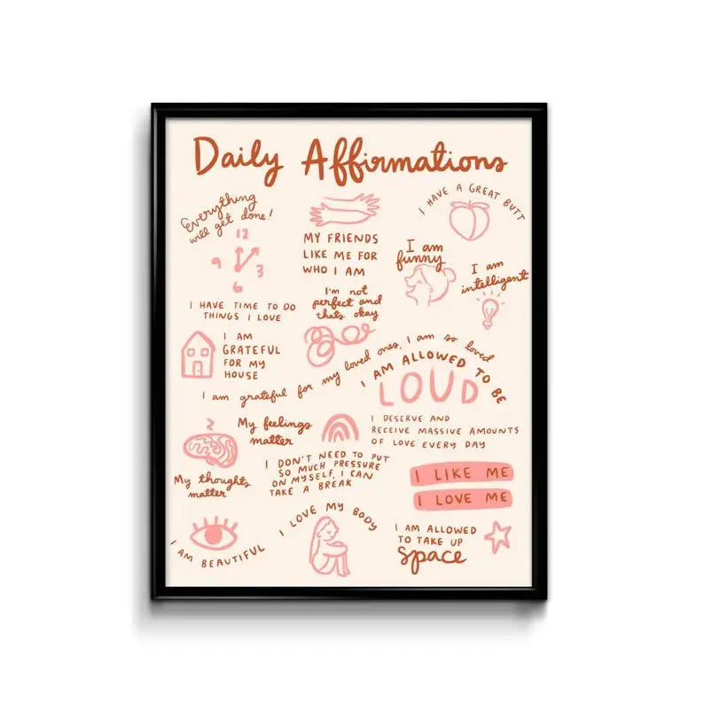Daily Affirmations Art Print - PABOOM