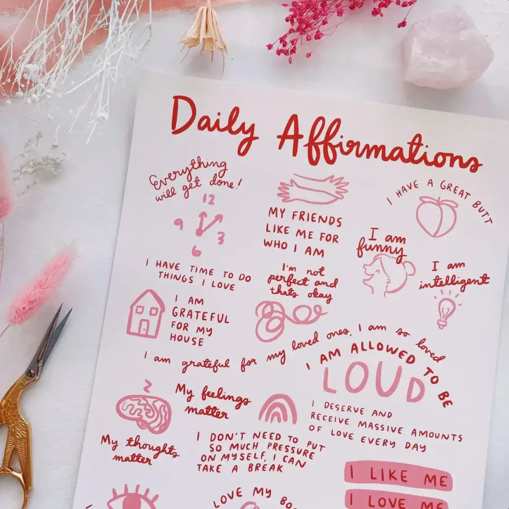 Daily Affirmations Art Print - PABOOM