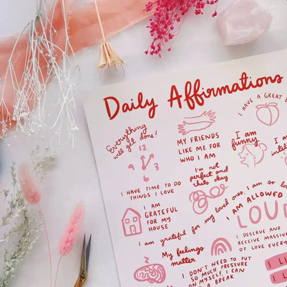 Daily Affirmations Art Print - PABOOM