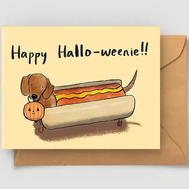 Happy Halloweenie Card - PABOOM
