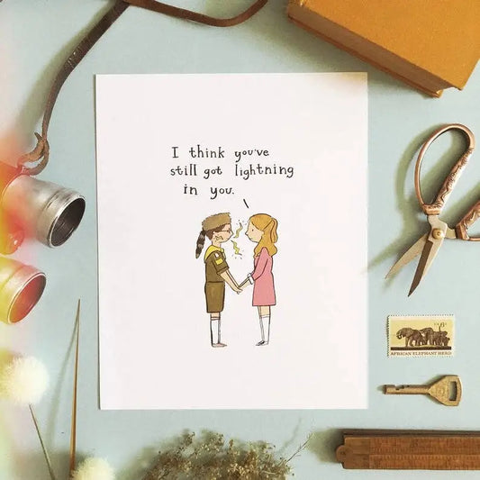 Abbie Ren Illustration - Lightning Art Print 8x10