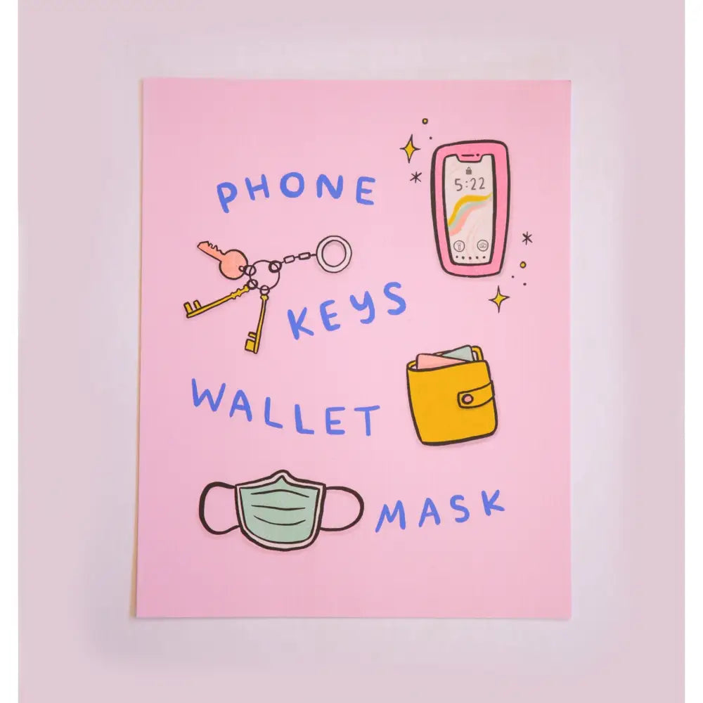 Phone Keys Wallet Mask Print - PABOOM