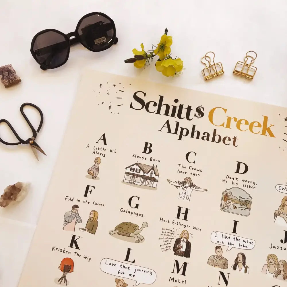 Schitts Creek Alphabet Poster - PABOOM