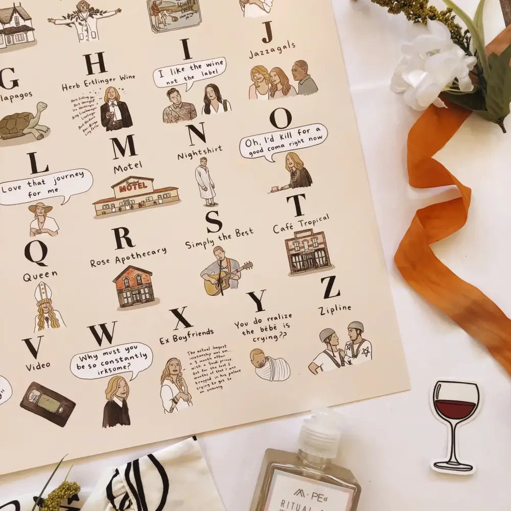 Schitts Creek Alphabet Poster - PABOOM
