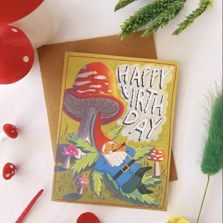 Weed Gnome Birthday Card - PABOOM