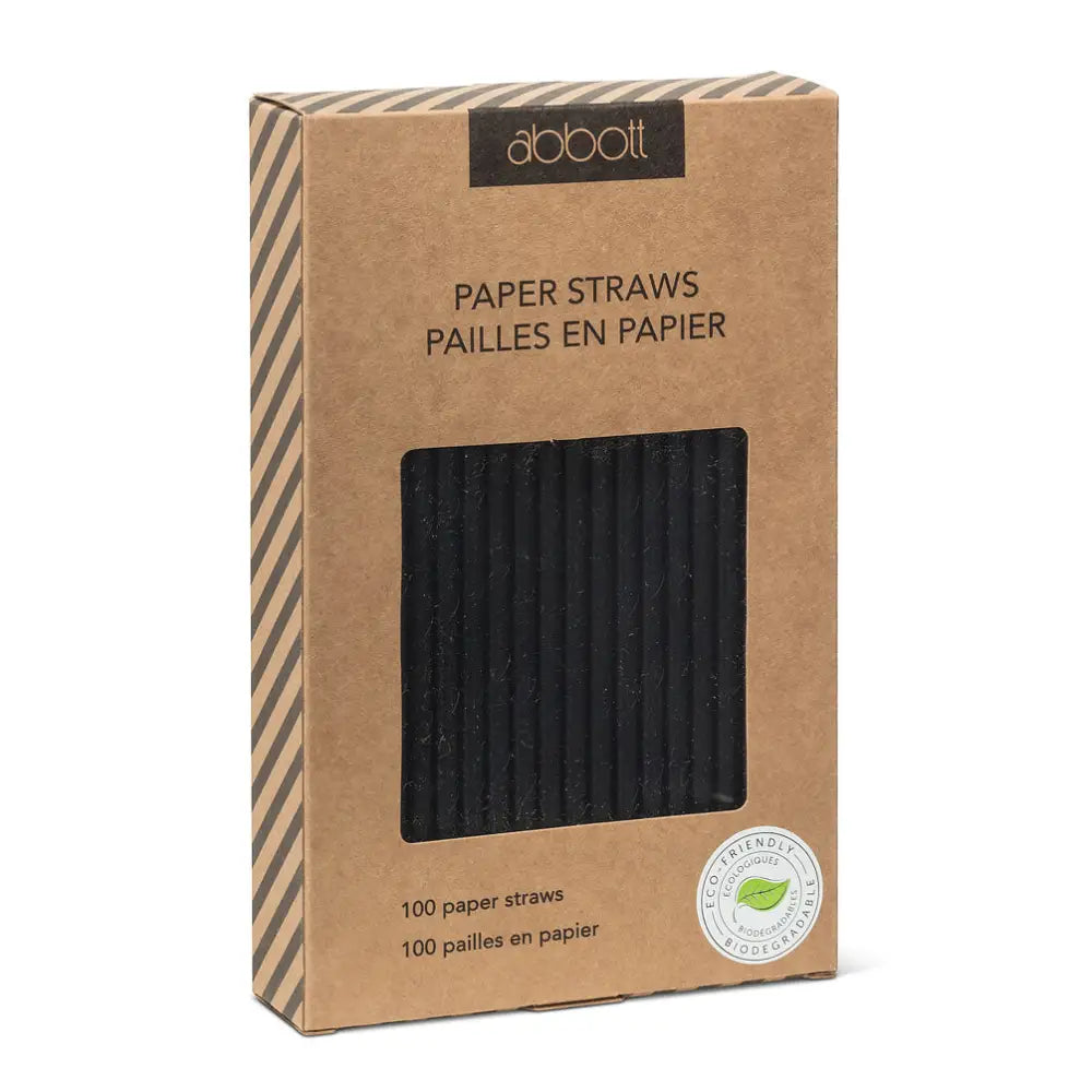 Black Paper Straws - PABOOM