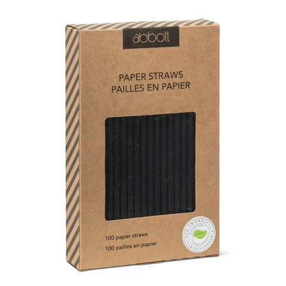 Black Paper Straws - PABOOM