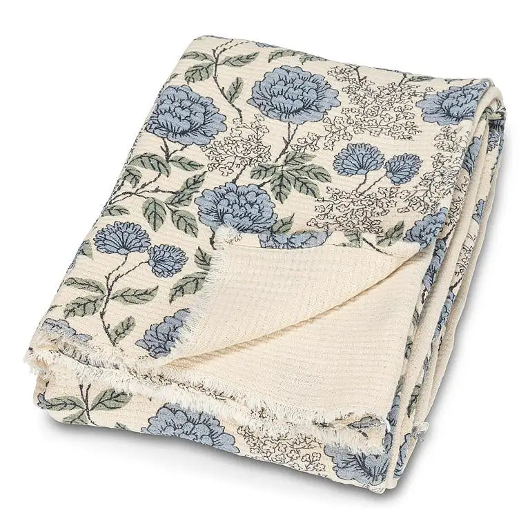 Abbott - Blue Floral Throw 50x60’’L