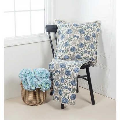 Abbott - Blue Floral Throw 50x60’’L