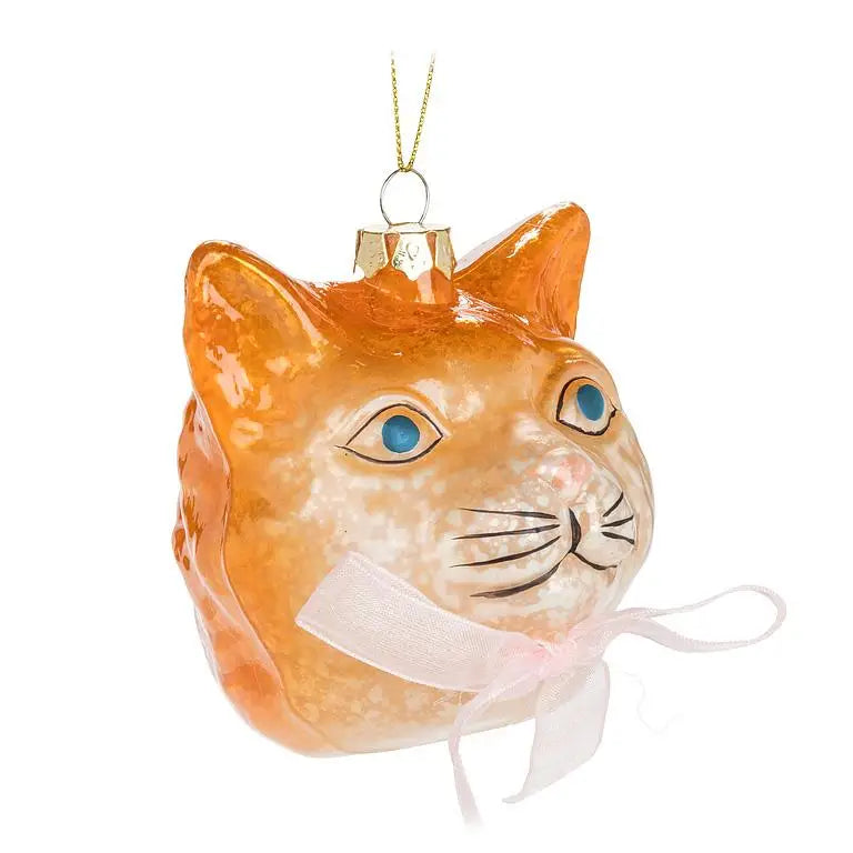 Abbott - Cat Face Ornament 3’’H