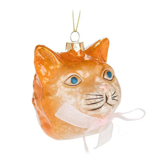 Abbott - Cat Face Ornament 3’’H