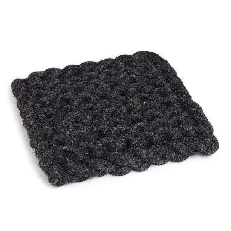 Abbott - Chunky Felt Trivet Square Charcoal 8in
