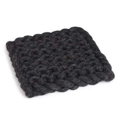 Abbott - Chunky Felt Trivet Square Charcoal 8in