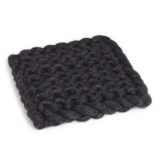 Abbott - Chunky Felt Trivet Square Charcoal 8in
