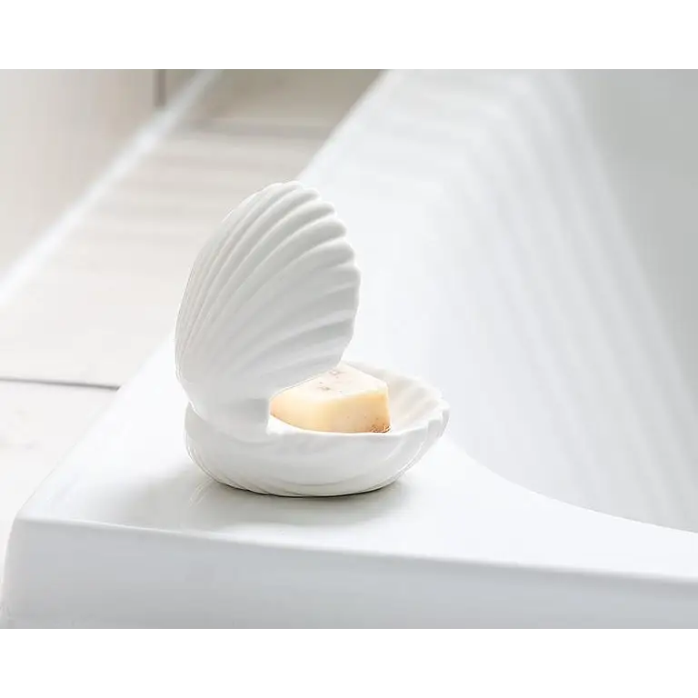 Abbott - Double Clam Shell Dish White 3.5’’D