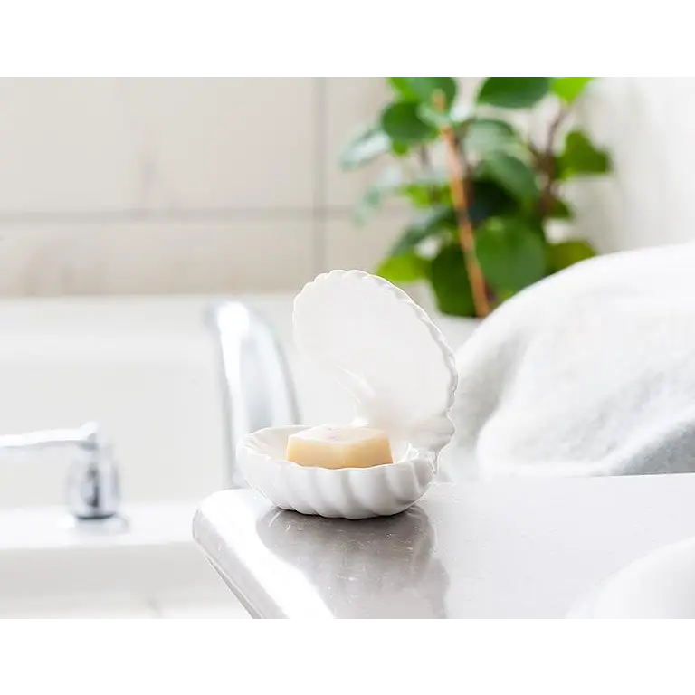 Abbott - Double Clam Shell Dish White 3.5’’D