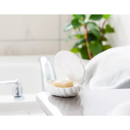 Abbott - Double Clam Shell Dish White 3.5’’D