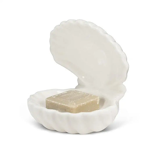 Abbott - Double Clam Shell Dish White 3.5’’D