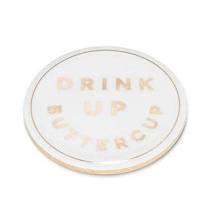 Abbott - Drink Up Buttercup Ceramic Coaster