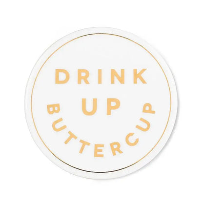 Abbott - Drink Up Buttercup Ceramic Coaster