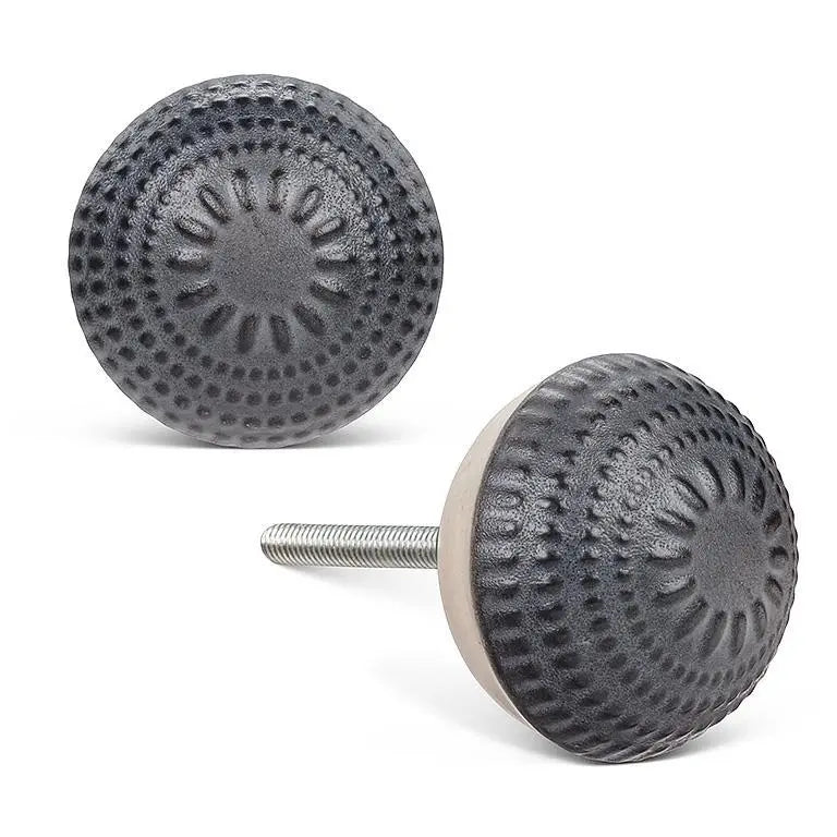 Embossed Ball Knob - Black - PABOOM