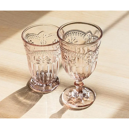 Abbott - Flower Wine Flute Pink 7.5’’H (6oz)