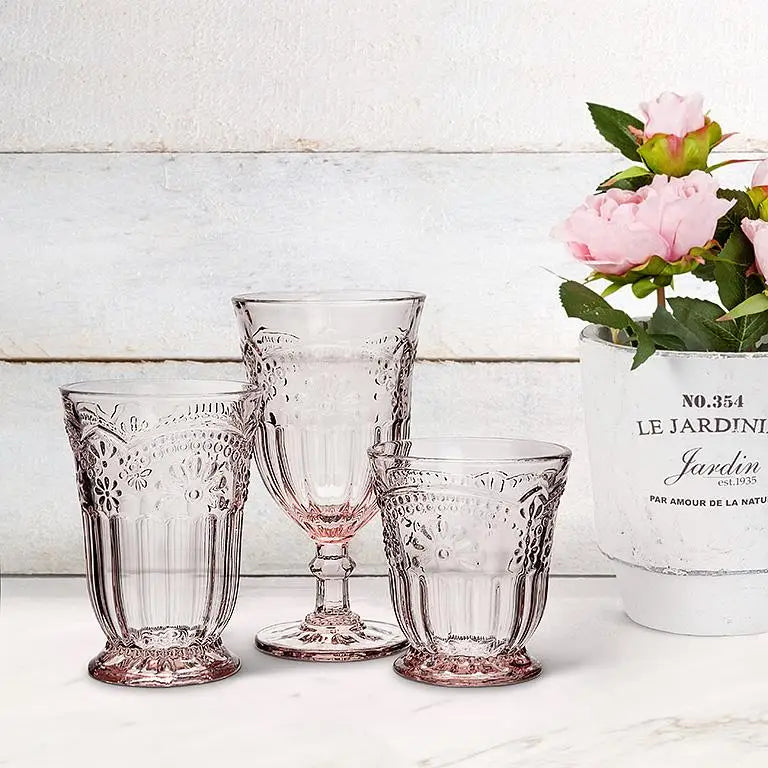 Abbott - Flower Wine Flute Pink 7.5’’H (6oz)
