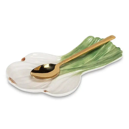 Abbott - Fresh Garlic Bunch Spoon Rest 9’’L