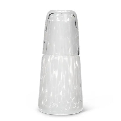 Abbott - Fused Dots Bedside Carafe & Cup 8.5’’24oz. White