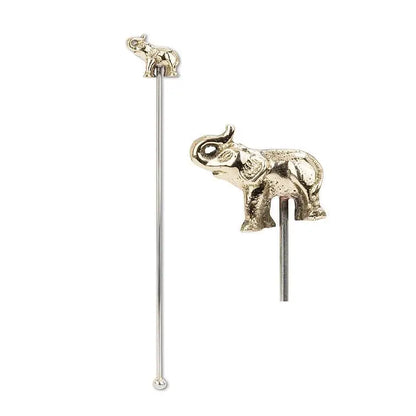 Abbott - Gold Elephant Swizzle Stick 7.5’’L