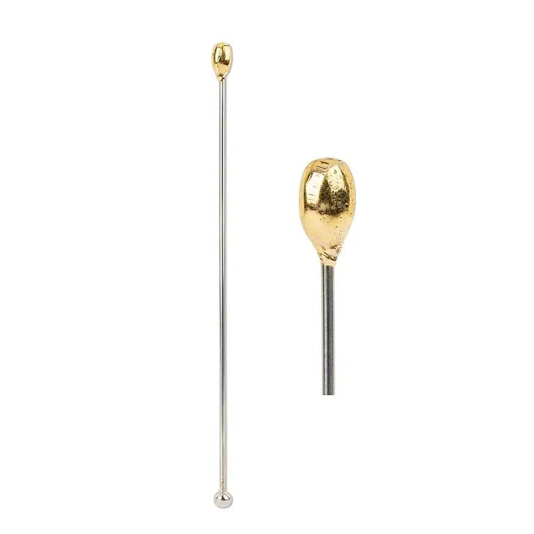 Abbott - Gold Oval Swizzle Stick 7.5’’L