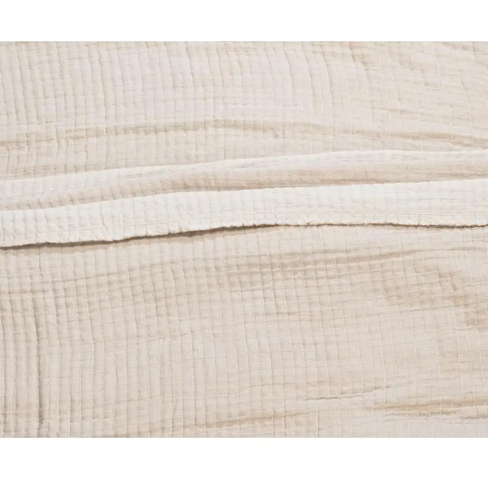 Kantha Overstitch Pillow Biege 20" - PABOOM