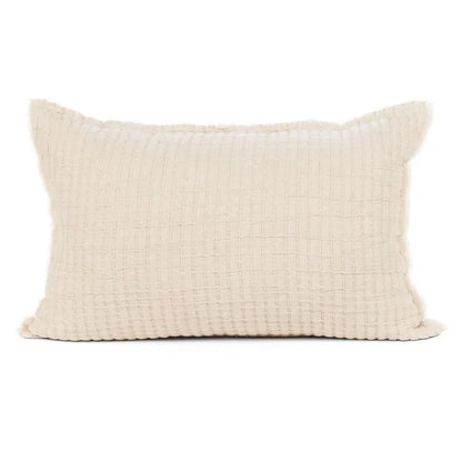 Kantha Overstitch Pillow Biege Long - PABOOM