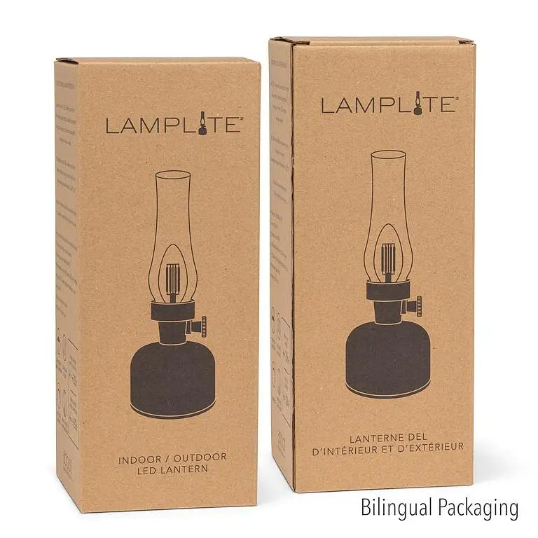Abbott - Lantern LED Lamp w/Chimney Black 10.5’’H